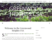 Tablet Screenshot of greenwoodheightscsa.org